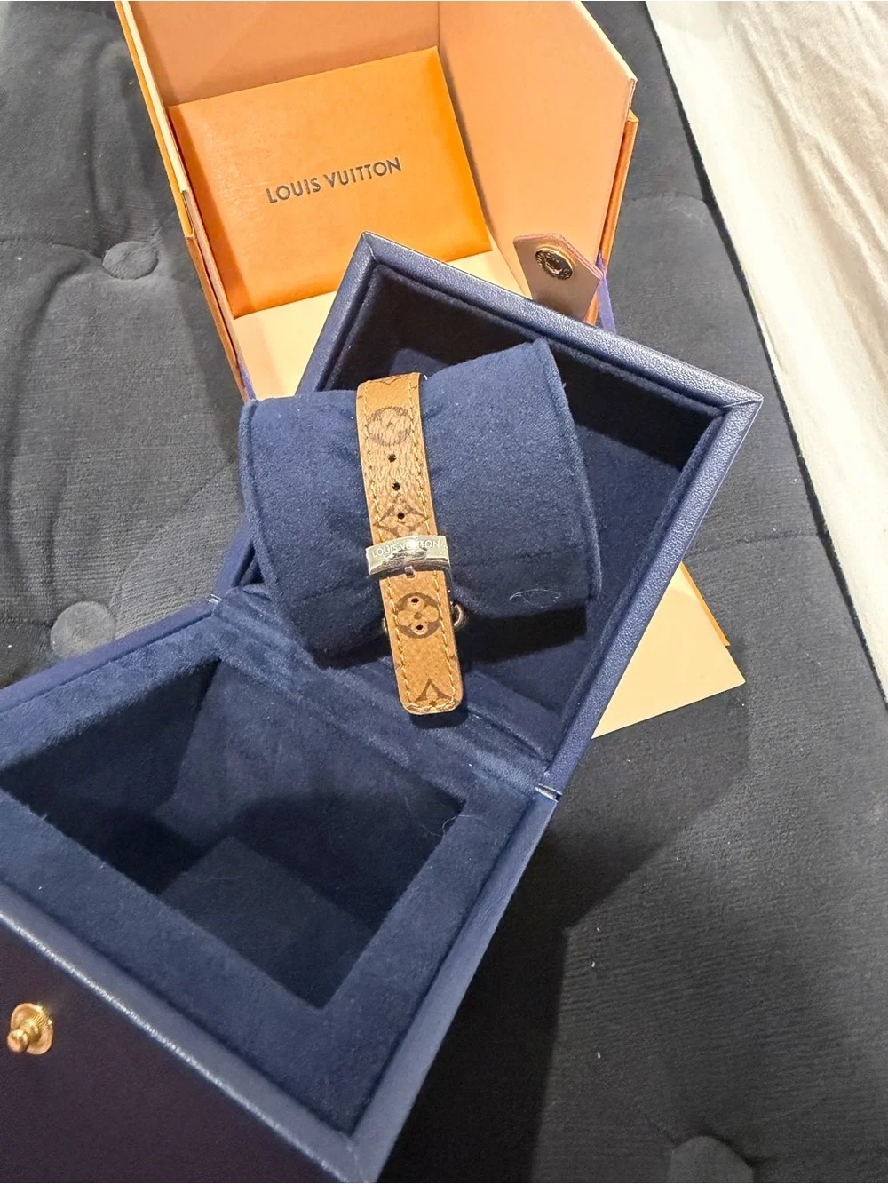Louis Vuitton Tambour Monogram quartz watch